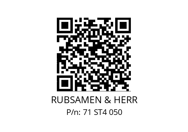   RUBSAMEN & HERR 71 ST4 050