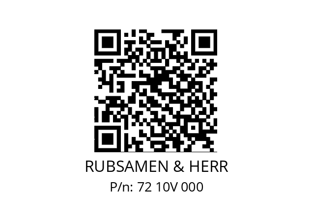   RUBSAMEN & HERR 72 10V 000