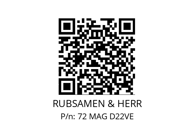   RUBSAMEN & HERR 72 MAG D22VE