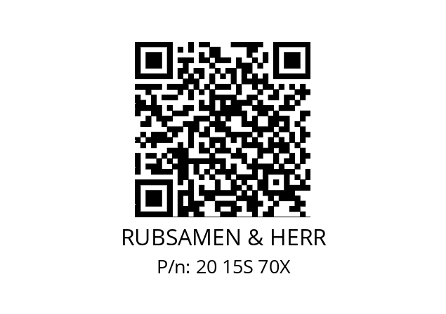   RUBSAMEN & HERR 20 15S 70X