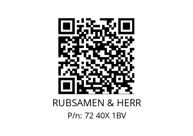   RUBSAMEN & HERR 72 40X 1BV