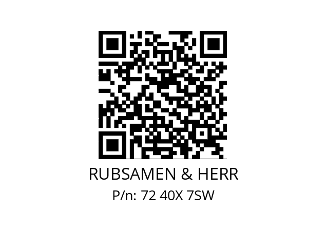   RUBSAMEN & HERR 72 40X 7SW