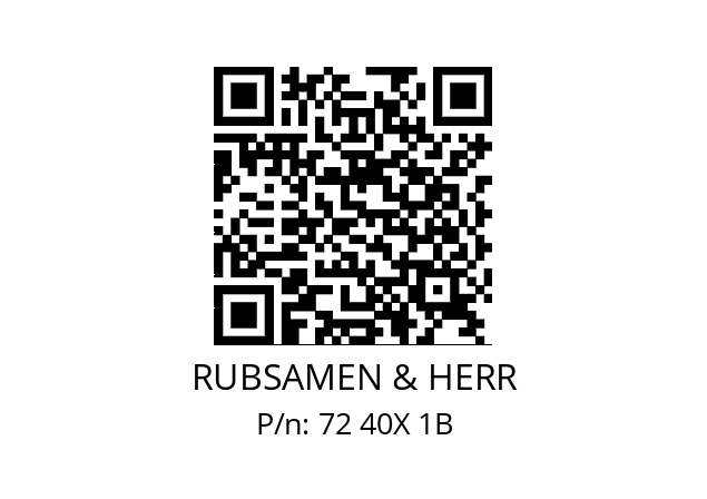   RUBSAMEN & HERR 72 40X 1B