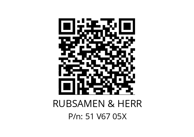   RUBSAMEN & HERR 51 V67 05X