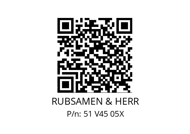   RUBSAMEN & HERR 51 V45 05X