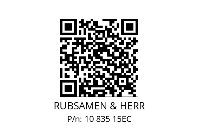   RUBSAMEN & HERR 10 835 15EC