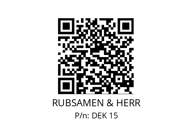   RUBSAMEN & HERR DEK 15