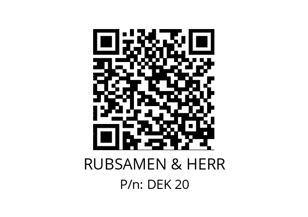   RUBSAMEN & HERR DEK 20