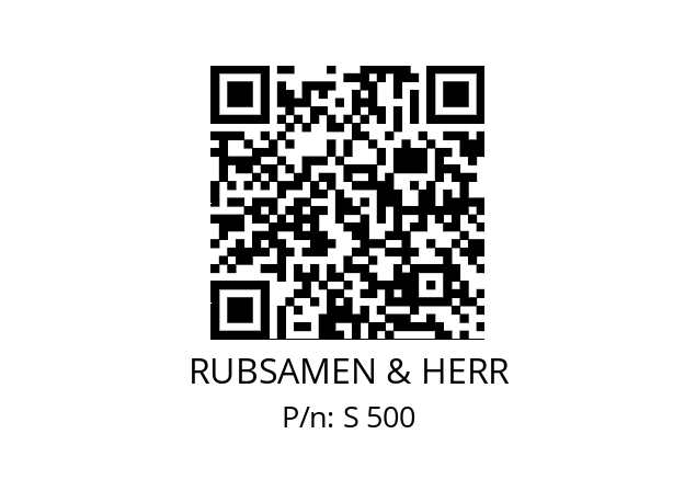   RUBSAMEN & HERR S 500