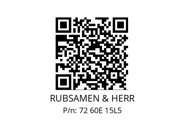   RUBSAMEN & HERR 72 60E 15L5