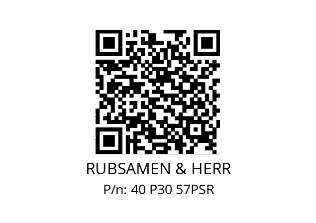   RUBSAMEN & HERR 40 P30 57PSR