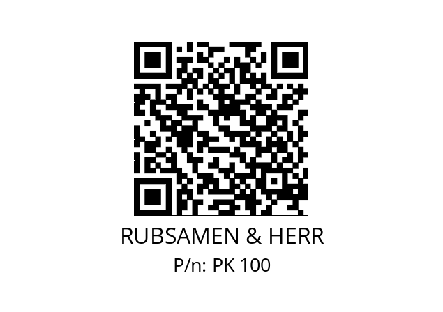   RUBSAMEN & HERR PK 100