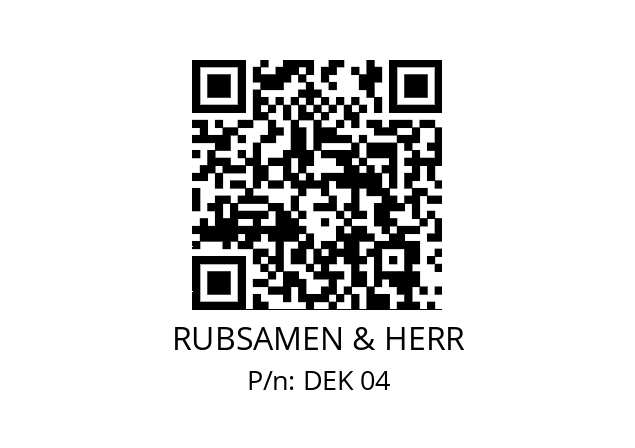   RUBSAMEN & HERR DEK 04