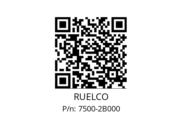   RUELCO 7500-2B000