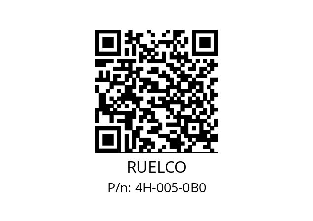   RUELCO 4H-005-0B0