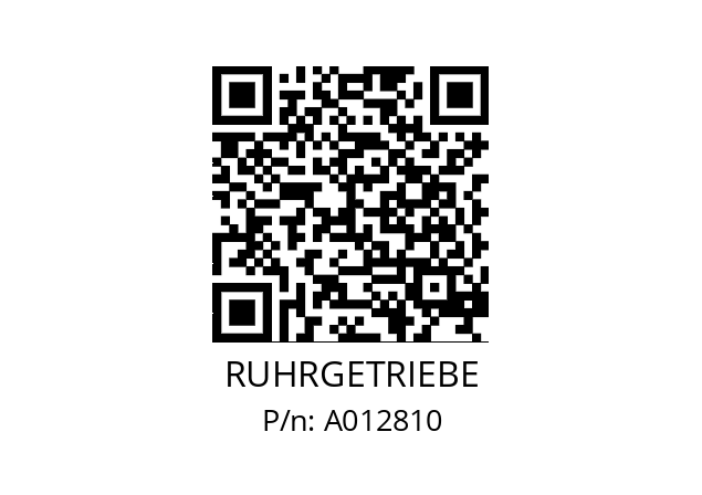   RUHRGETRIEBE A012810