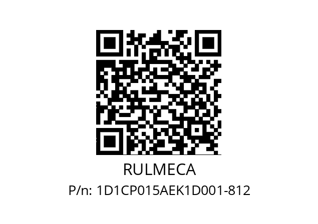   RULMECA 1D1CP015AEK1D001­812