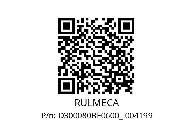   RULMECA D300080BE0600_ 004199