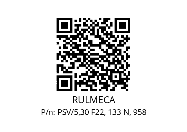   RULMECA PSV/5,30 F22, 133 N, 958