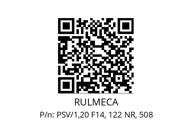   RULMECA PSV/1,20 F14, 122 NR, 508