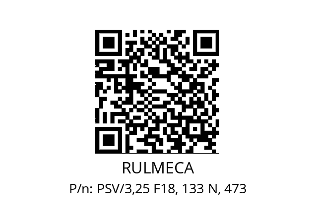   RULMECA PSV/3,25 F18, 133 N, 473