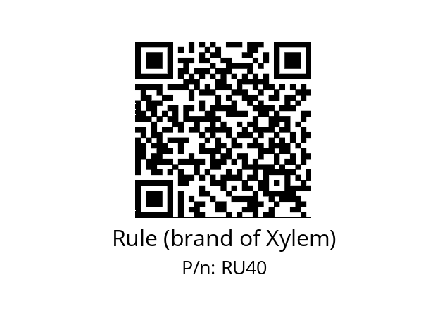   Rule (brand of Xylem) RU40