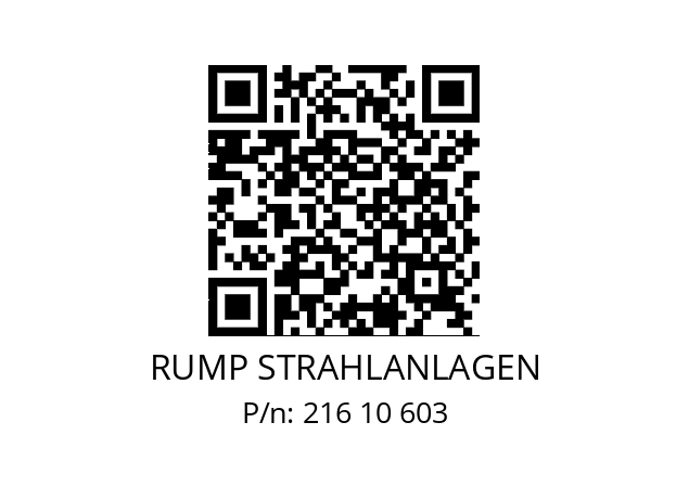   RUMP STRAHLANLAGEN 216 10 603