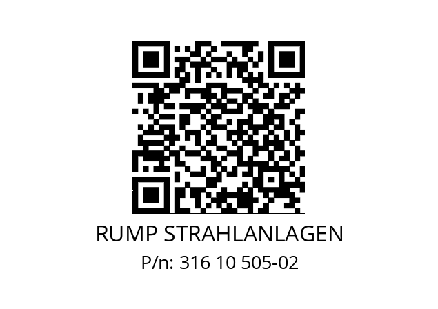   RUMP STRAHLANLAGEN 316 10 505-02