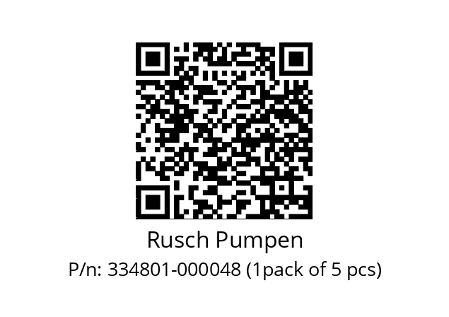   Rusch Pumpen 334801-000048 (1pack of 5 pcs)