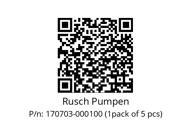   Rusch Pumpen 170703-000100 (1pack of 5 pcs)