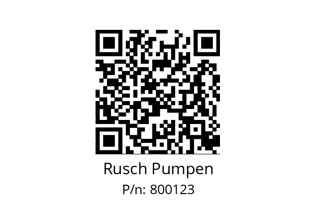   Rusch Pumpen 800123