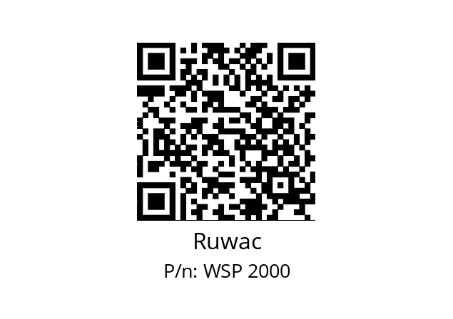   Ruwac WSP 2000