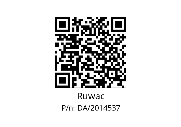   Ruwac DA/2014537