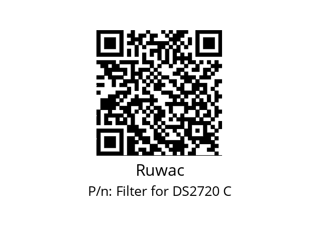   Ruwac Filter for DS2720 C