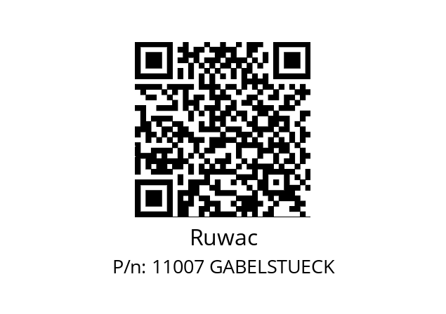   Ruwac 11007 GABELSTUECK