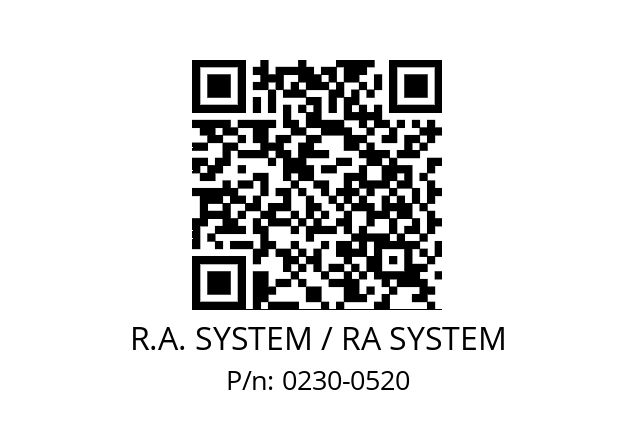   R.A. SYSTEM / RA SYSTEM 0230-0520