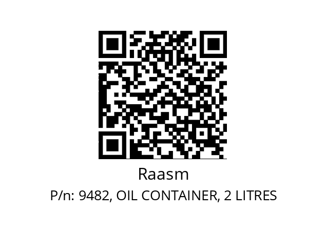   Raasm 9482, OIL CONTAINER, 2 LITRES