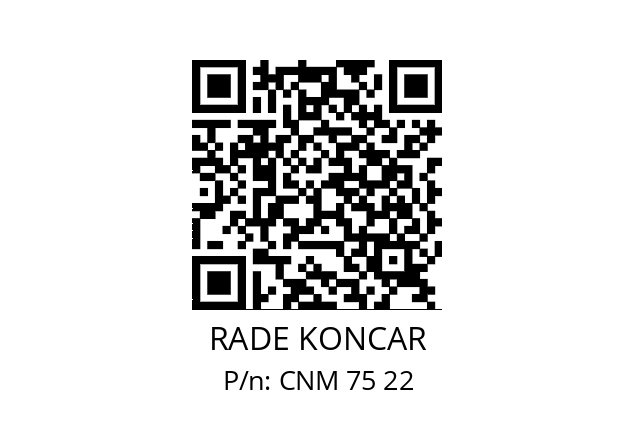   RADE KONCAR CNM 75 22