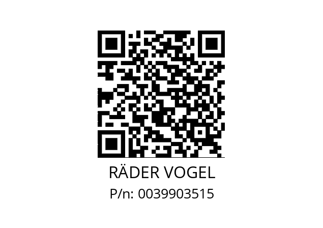   RÄDER VOGEL 0039903515