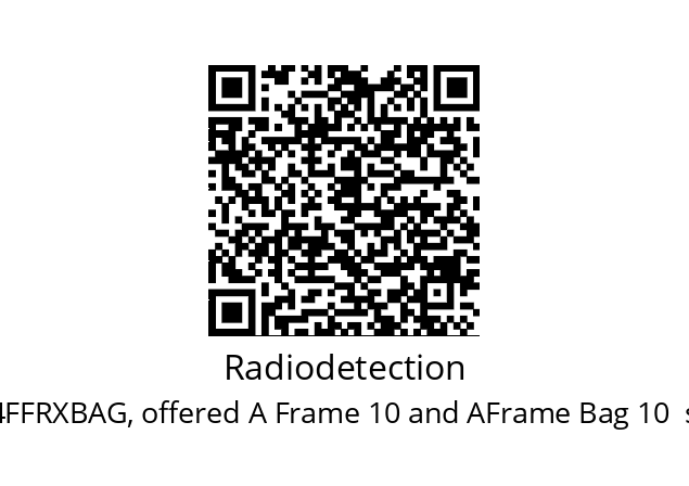   Radiodetection RD4FFRXBAG, offered A Frame 10 and AFrame Bag 10  separate