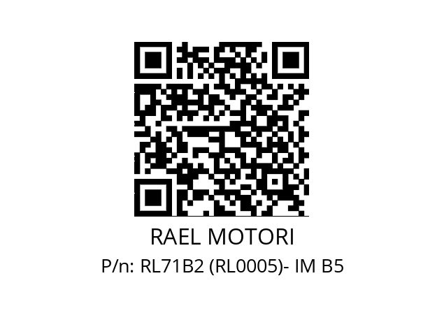   RAEL MOTORI RL71B2 (RL0005)- IM B5