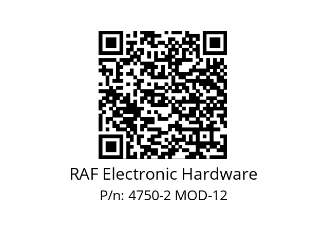   RAF Electronic Hardware 4750-2 MOD-12