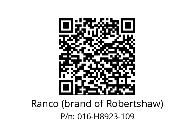   Ranco (brand of Robertshaw) 016-H8923-109