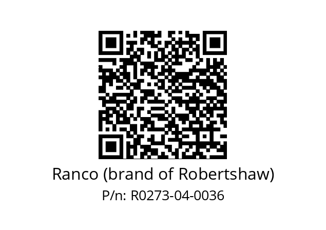   Ranco (brand of Robertshaw) R0273-04-0036