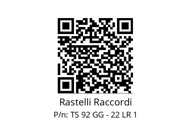   Rastelli Raccordi TS 92 GG - 22 LR 1