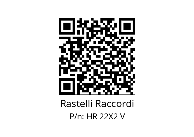   Rastelli Raccordi HR 22X2 V