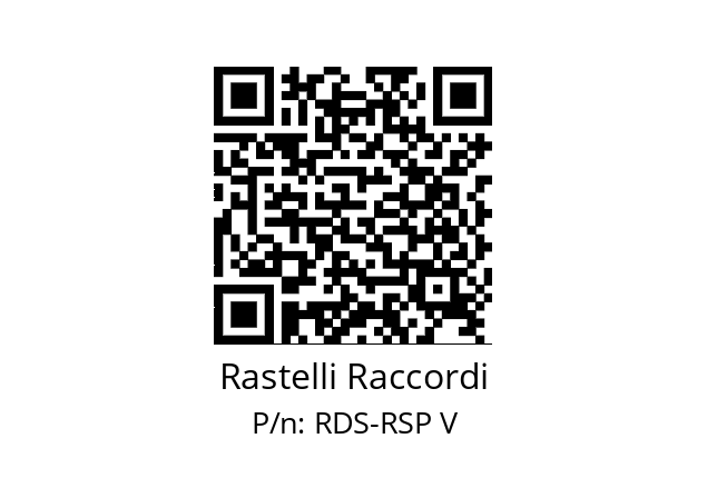   Rastelli Raccordi RDS-RSP V