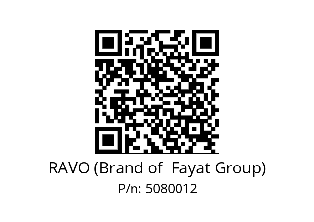   RAVO (Brand of  Fayat Group) 5080012