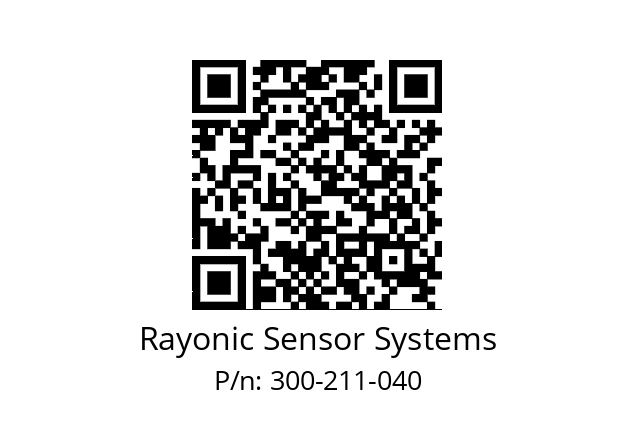   Rayonic Sensor Systems 300-211-040