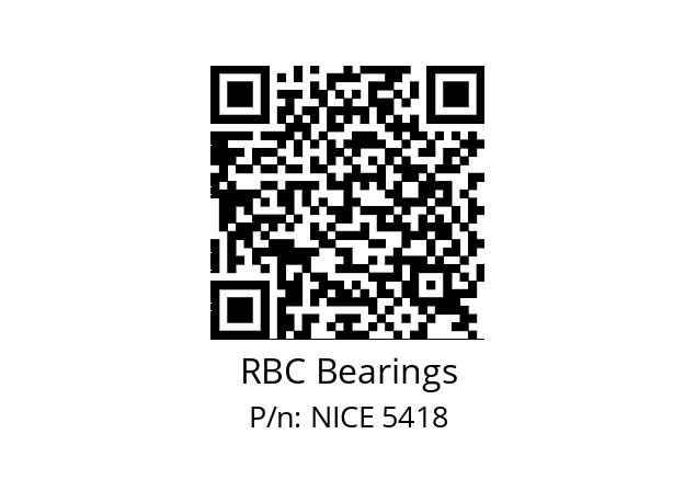   RBC Bearings NICE 5418